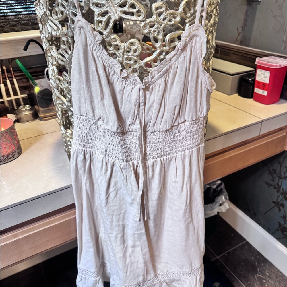 Cream Strappy Dress - Picture 2 of 3